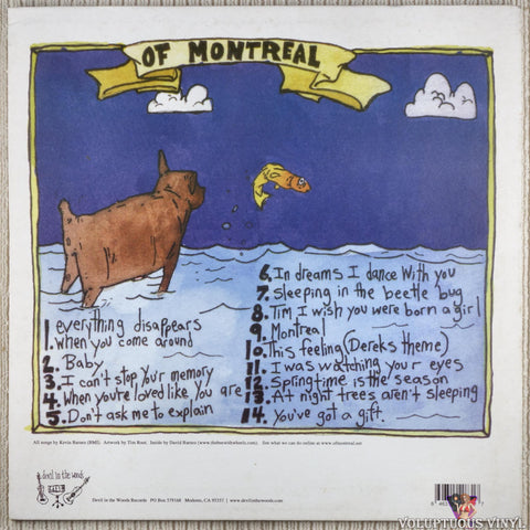 Of Montreal ‎– Cherry Peel vinyl record back cover