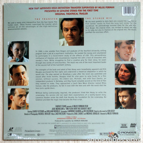 One Flew over the Cuckoo's Nest - LaserDisc - Back Cover