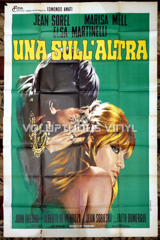 One On Top Of The Other (1969) - Italian 4F - Rare Marisa Mell & Elsa Martinelli Art