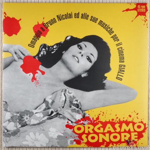 Orgasmo Sonore ‎– Omaggio A Bruno Nicolai Ed Alle Sue Musiche Per Il Cinema Giallo vinyl record front cover