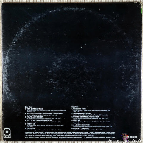 Otis Redding ‎– Love Man vinyl record back cover