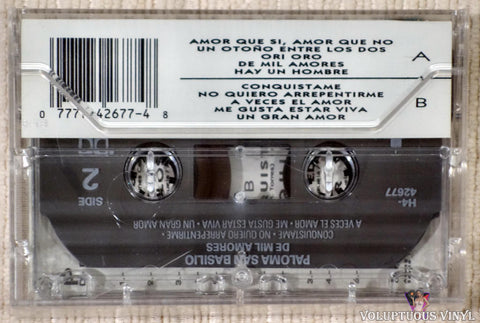 Paloma ‎– De Mil Amores cassette tape back cover