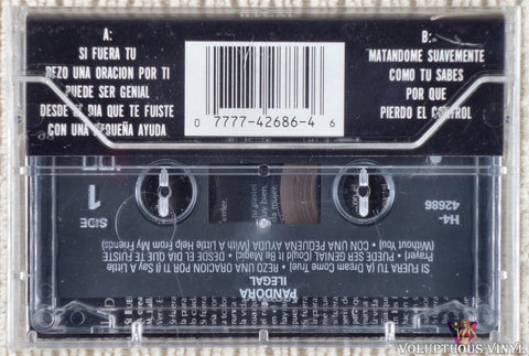 Pandora ‎– Ilegal cassette tape back cover