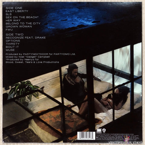 PARTYNEXTDOOR ‎– PARTYNEXTDOOR Two vinyl record back cover