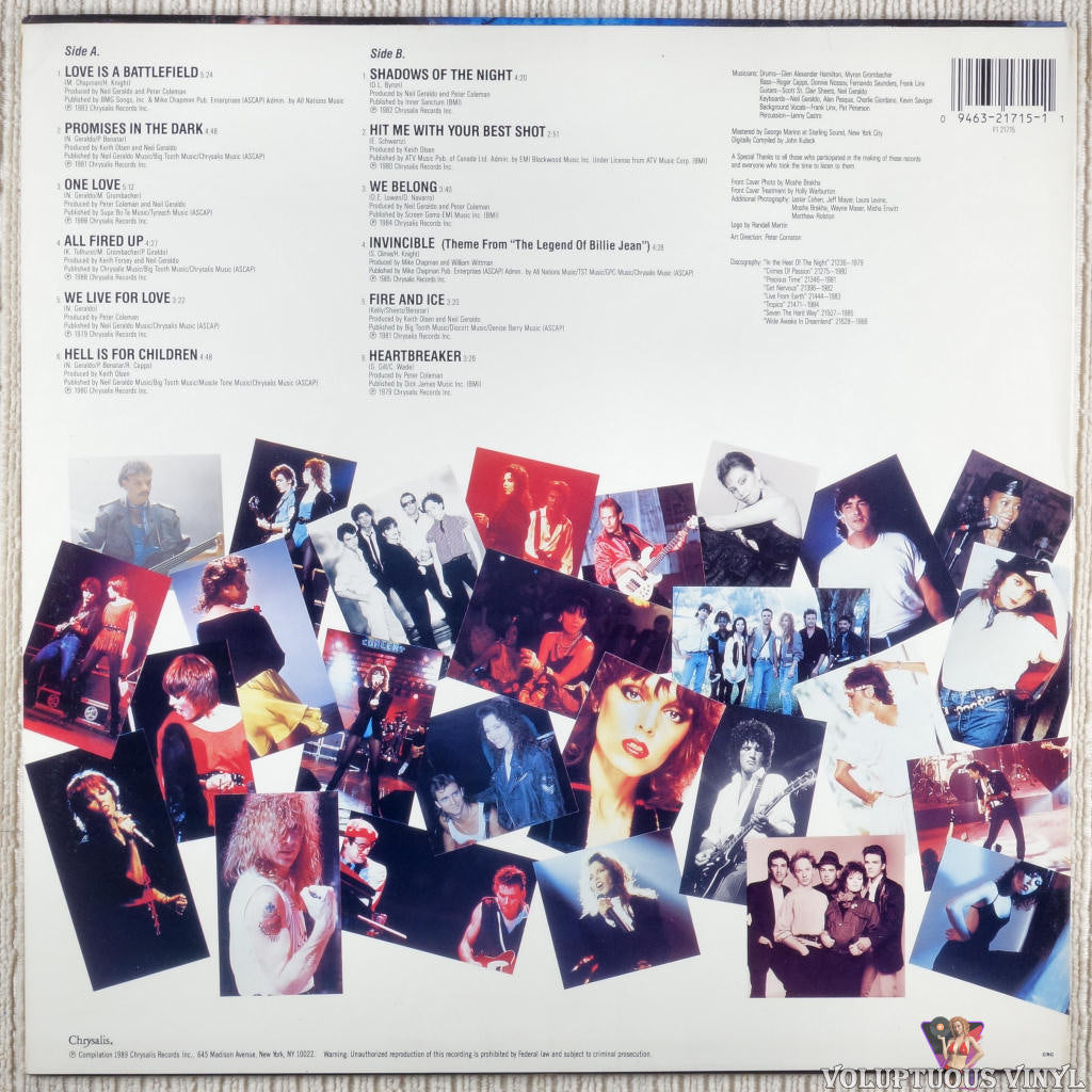 Pat Benatar – Best (1989) LP, Compilation – Voluptuous