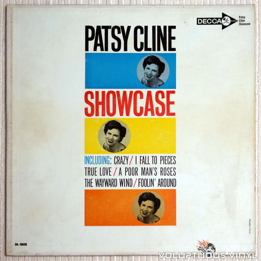 Patsy Cline ‎– Showcase - Vinyl Record - Front Cover