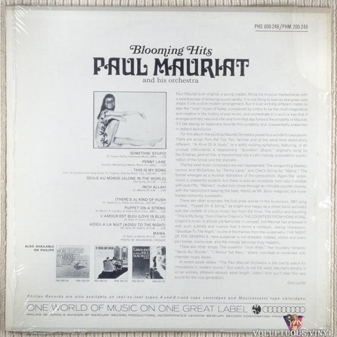 Paul Mauriat And His Orchestra – Blooming Hits vinyl record back cover