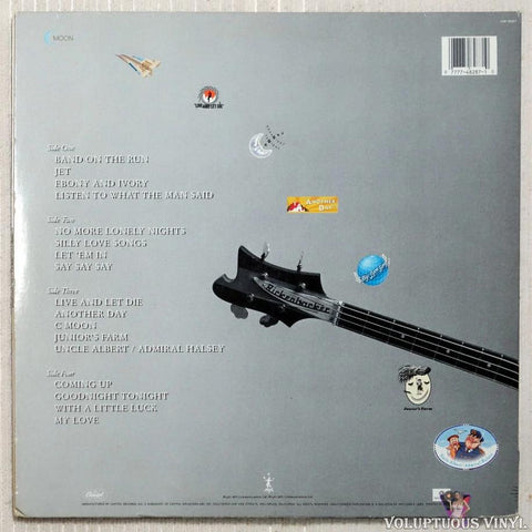 Paul McCartney ‎– All The Best vinyl record back cover