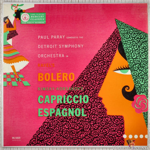 Paul Paray • Detroit Symphony Orchestra ‎– Ravel's Boléro ● Rimsky - Korsakov's Capriccio Espagnol vinyl record front cover