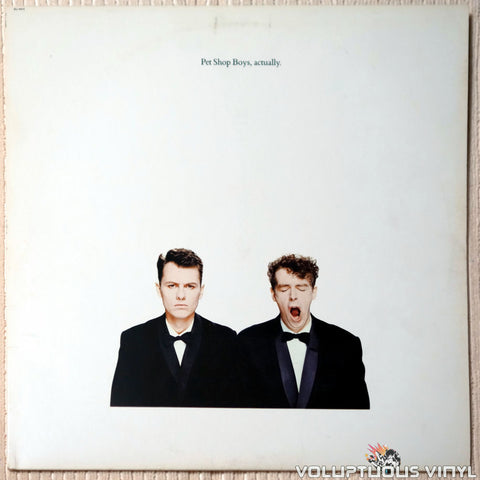 Pet Shop Boys ‎– Actually vinyl record front cover