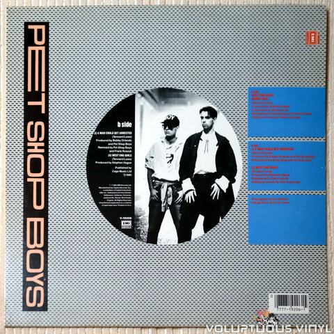 Pet Shop Boys ‎– West End Girls vinyl record back cover
