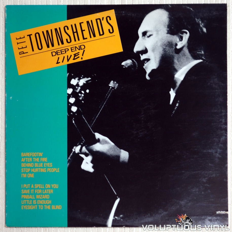 Pete Townshend ‎– Pete Townshend's Deep End Live! - Vinyl Record - Front Cover