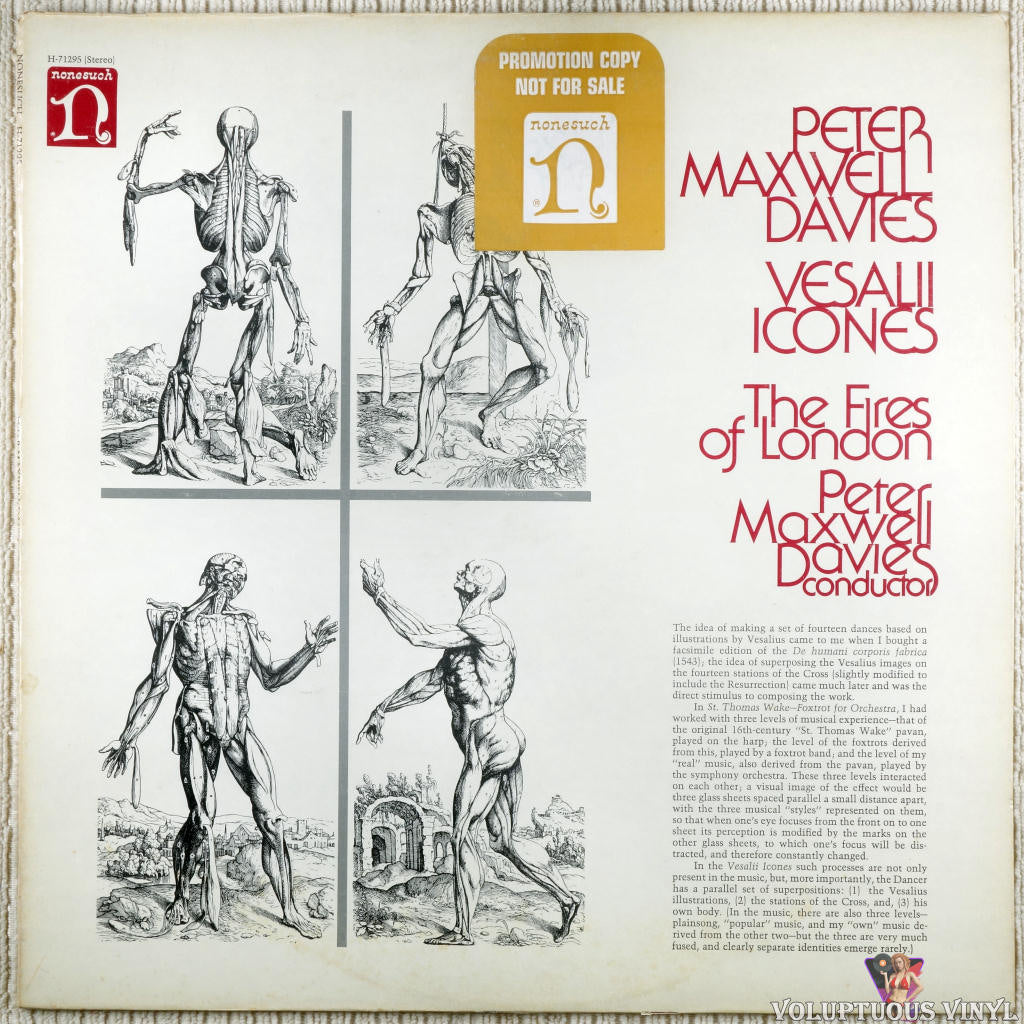 Peter Maxwell Davies, The Fires Of London ‎– Vesalii Icones vinyl record front cover