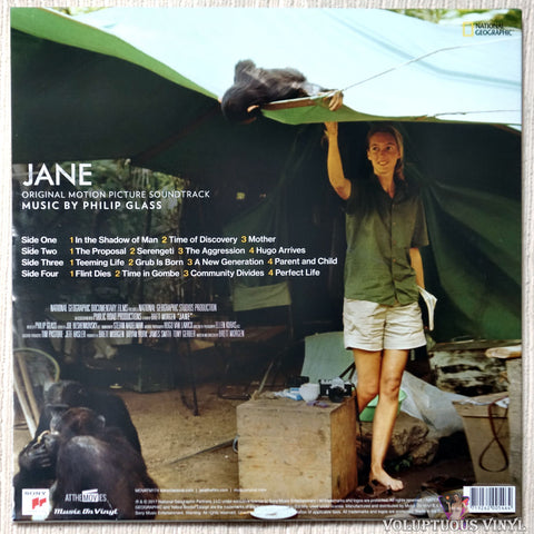 Philip Glass ‎– Jane (Original Motion Picture Soundtrack) vinyl record back cover