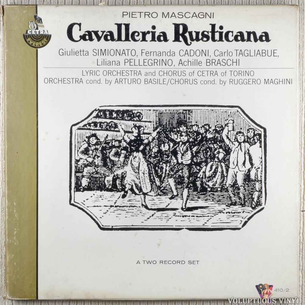 Pietro Mascagni, Lyric Orchestra And Chorus of Cetra of Torino – Cavalleria Rusticana vinyl record front cover