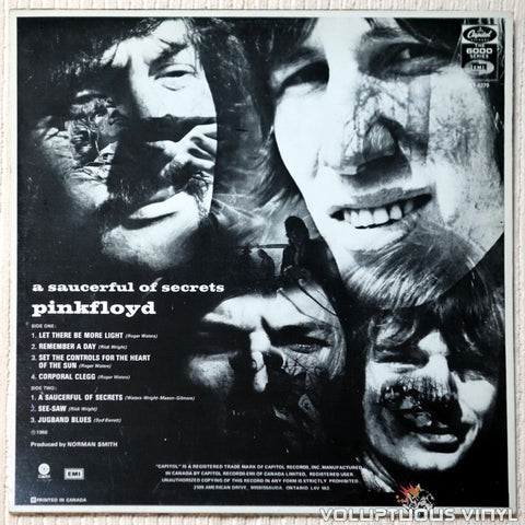 Pink Floyd ‎– A Saucerful Of Secrets vinyl record back cover