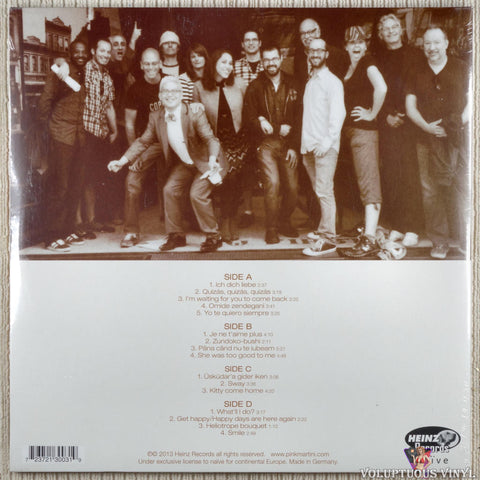 Pink Martini ‎– Get Happy vinyl record back cover