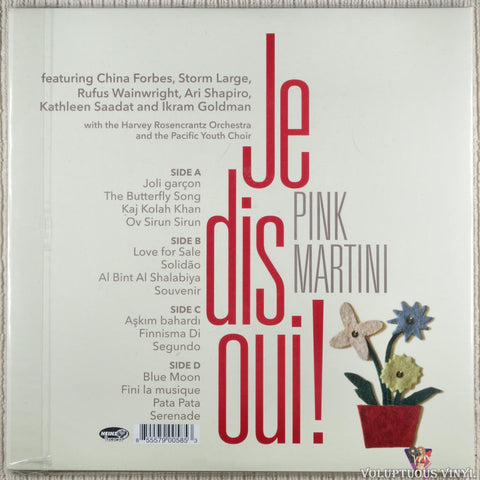 Pink Martini ‎– Je Dis Oui! vinyl record back cover