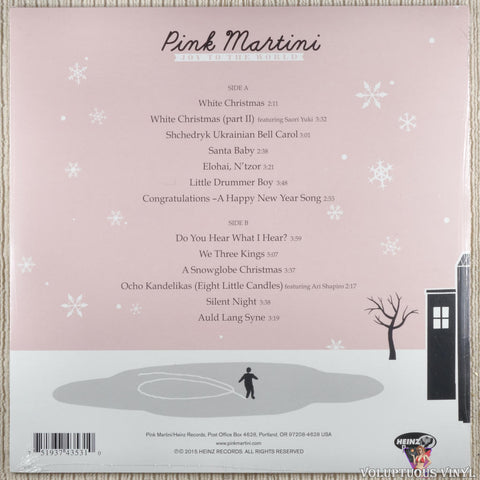 Pink Martini ‎– Joy To The World vinyl record back cover