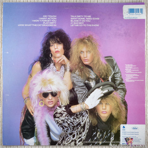 Poison – Look What The Cat Dragged In vinyl record back cover