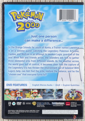 Pokémon The Movie 2000 DVD back cover