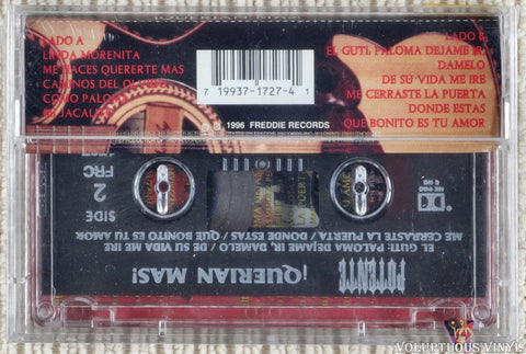 Potente ‎– ¡Querian Mas! cassette tape back cover