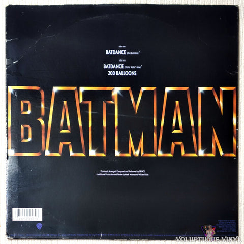 Prince ‎– Batdance vinyl record back cover