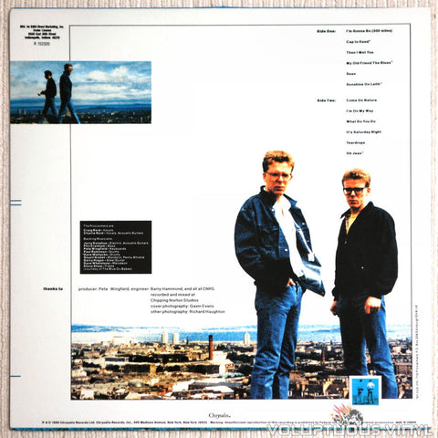 The Proclaimers ‎– Sunshine On Leith - Vinyl Record - Back Cover