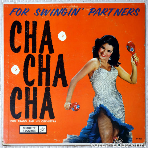 Pupi Prado And His Orchestra ‎– For Swingin' Partners Cha Cha Cha vinyl record front cover
