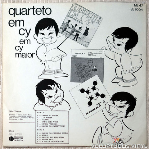 Quarteto Em Cy ‎– Em Cy Maior vinyl record back cover