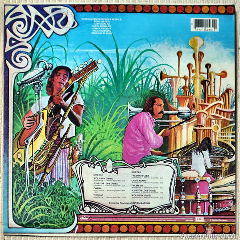 Quicksilver Messenger Service ‎– Just For Love vinyl record back cover