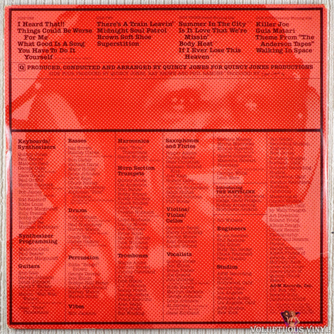 Quincy Jones – I Heard That!! vinyl record back cover