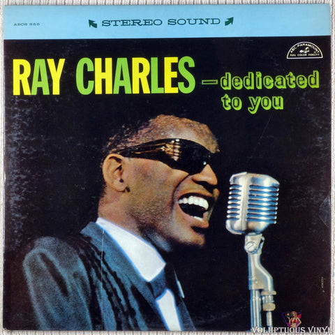 Ray Charles ‎– ...Dedicated To You vinyl record front cover