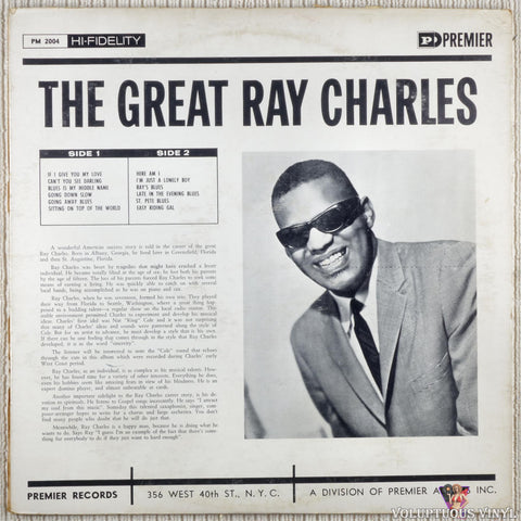 Ray Charles – The Great Ray Charles vinyl record back cover