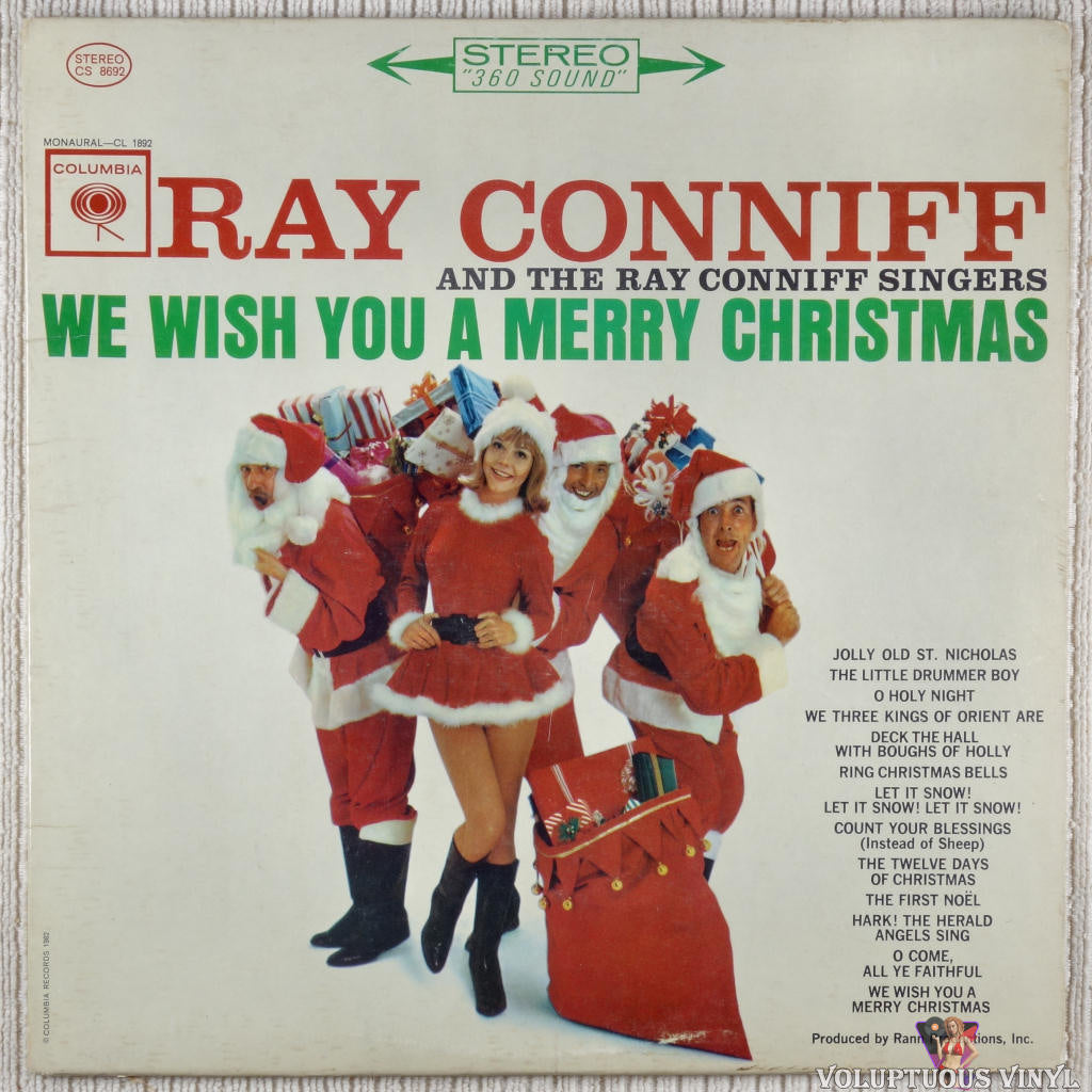 Ray Conniff And The Ray Conniff Singers ‎– We Wish You A Merry Christmas vinyl record front cover