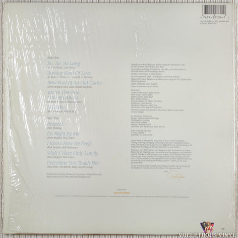 Reba McEntire ‎– Reba vinyl record back cover