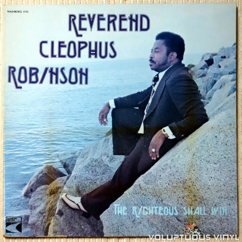 Reverend Cleophus Robinson ‎– The Righteous Shall Win vinyl record front cover