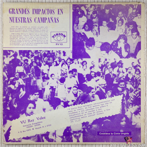 Rey Velez – Sanidad Divina Para Tu Cuerpo: Cristo Sana vinyl record back cover