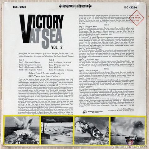 Richard Rodgers, Robert Russell Bennett ‎– Victory At Sea Vol. 2 vinyl record back cover