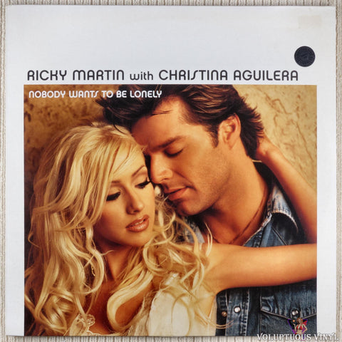 Ricky Martin With Christina Aguilera ‎– Nobody Wants To Be Lonely (2001) 12" Single, Europe Press