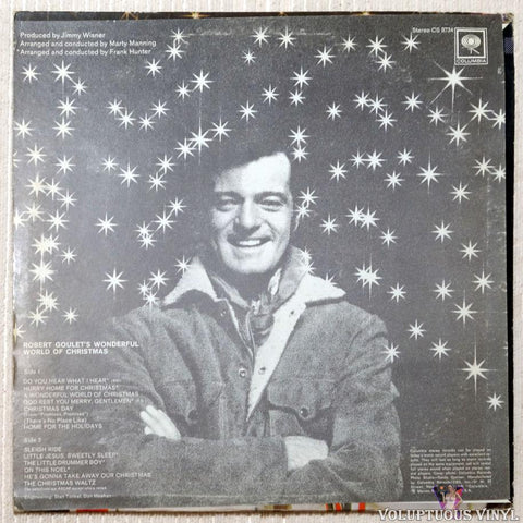 Robert Goulet ‎– Robert Goulet's Wonderful World Of Christmas vinyl record back cover