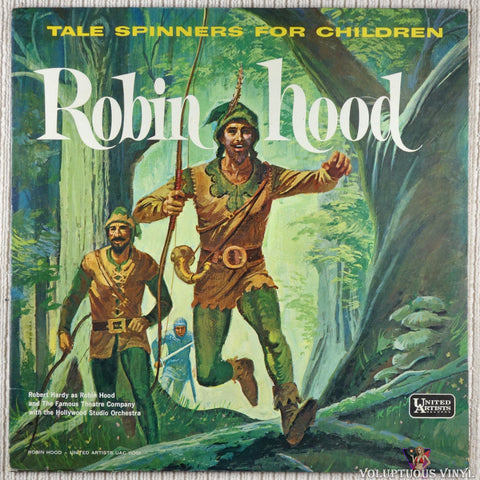 Robert Hardy And The Famous Theatre Company With The Hollywood Studio Orchestra – Robin Hood vinyl record front cover