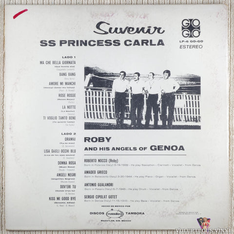 Roby And His Angels – SS Princess Carla vinyl record back cover