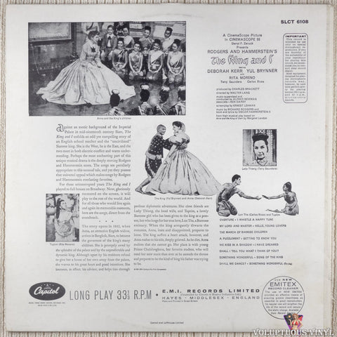 Rodgers And Hammerstein ‎– The King And I vinyl record back cover
