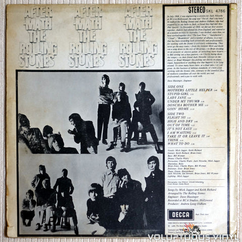The Rolling Stones ‎– Aftermath - Vinyl Record - Back Cover