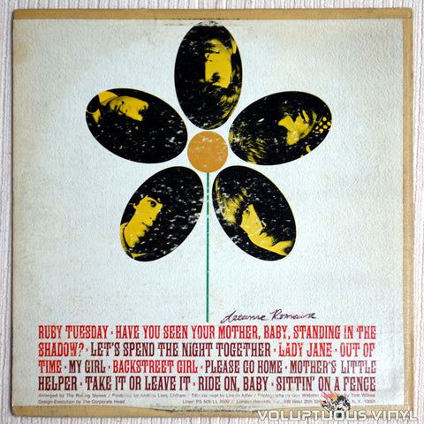 The Rolling Stones ‎– Flowers - Vinyl Record - Back Cover