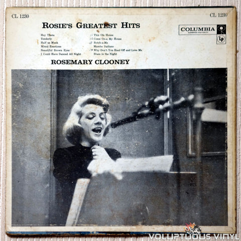 Rosemary Clooney ‎– Rosie's Greatest Hits vinyl record back cover