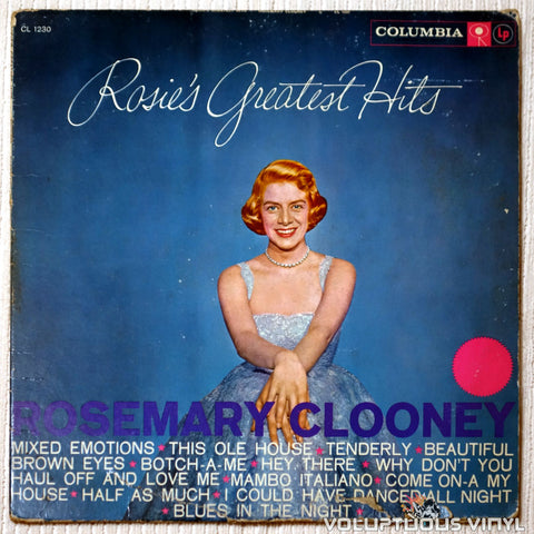 Rosemary Clooney ‎– Rosie's Greatest Hits vinyl record front cover