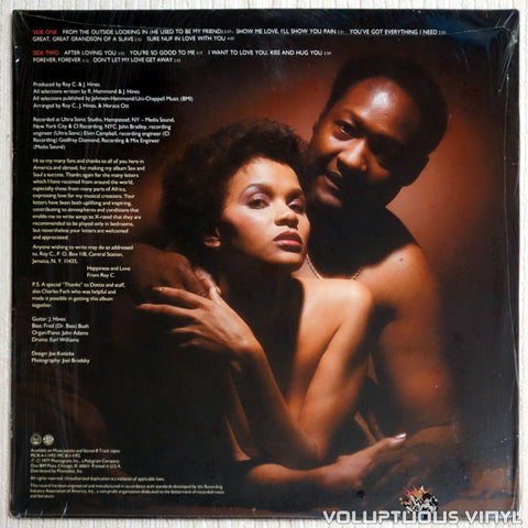 Roy C. ‎– More Sex And More Soul - Vinyl Record - Back Cover