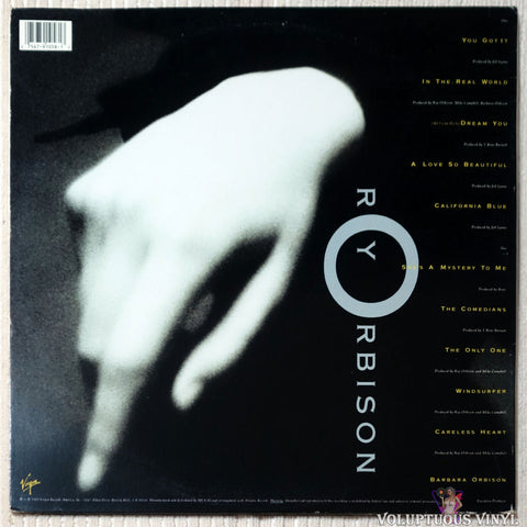 Roy Orbison ‎– Mystery Girl vinyl record back cover